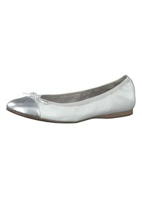 Tamaris, Damen Ballerinas, Silber / Wei&szlig;
