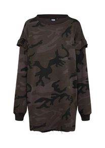 Urban Classics, Damen Pullover Kleid, Khaki / Schwarz