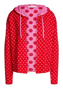 Oui, Damen Wendecardigan, Pink / Hellrot