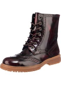 Pier One, Damen Stiefeletten, Hellbraun / Rotviolett