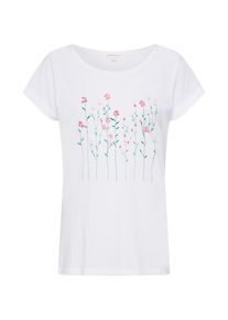 armedangels, Damen Shirt 'Livaa_Flowery', Grasgr&uuml;n / Hellrot / Wei&szlig;