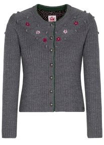 Spieth & Wensky SPIETH & WENSKY, Damen Strickjacke 'Hersbruck', Dunkelgrau / Dunkelgr&uuml;n