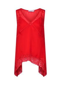 NA-KD, Damen Top 'asymmetric hem lace singlet', Rot