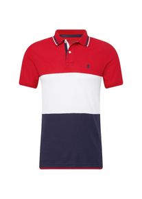 IZOD, Herren Poloshirt 'PERFORMANCE COLORBLOCK POLO', Blau / Rot / Wei&szlig;