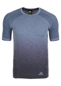 adidas Performance, Herren Laufshirt 'Primeknit Wool Dip Dye', Rauchblau / Hellblau