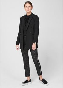 s.Oliver BLACK LABEL, Damen Bluse 'Crêpe', Schwarz