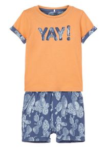 name it, Print Shorts-Set, Blau / Orange