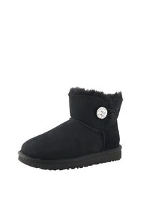 UGG Australia UGG, Damen Boots mit Swarovski-Stein 'Mini Bailey Button Bling', Schwarz
