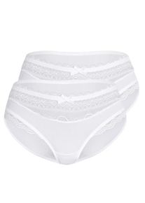 Sassa Mode Sassa, Damen Slip 'FANCY LACE', Wei&szlig;