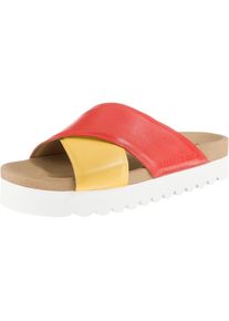 Liebeskind Berlin, Damen Pantoletten, Braun / Orange / Orangerot / Weiß