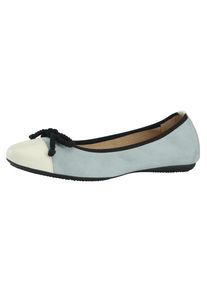 Heine, Damen Ballerina, Pastellblau / Naturwei&szlig;