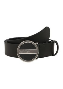Calvin Klein, Damen G&uuml;rtel '3CM ROUND BUCKLE BELT', Schwarz