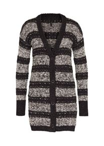 Pepe Jeans, Damen Cardigan 'JUSTINE', Grau / Schwarz