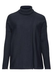 sheego Casual, Damen Rollkragenpullover, Marine / Dunkelblau