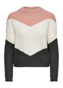 Only, Damen Strickpullover, Navy / Rosa / Wei&szlig;