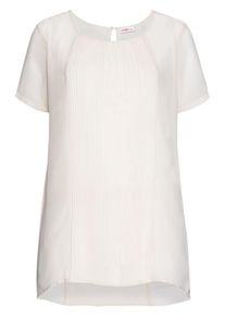 sheego Class, Damen Tunika mit Plisseefalten, Champagner