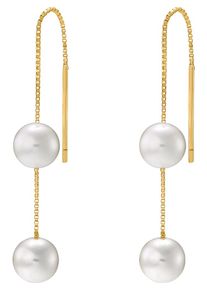 Christ, Damen Ohrhänger 'Pearls', Gold / Weiß / Perlweiß