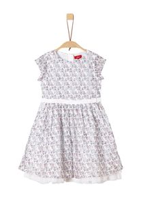 s.Oliver Junior, Mädchen Spitzenkleid, Taubenblau / Rosa / Weiß