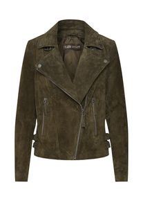 Freaky Nation, Damen Lederjacke 'Taxi Driver', Oliv