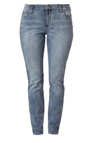 TRIANGLE, Damen Fancy Boyfriend: Schmuckstein-Jeans, Blue Denim