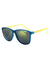 De Puta Madre, Damen Sonnenbrille 'DZ2039S6801-BL-GN', Himmelblau / Gelb
