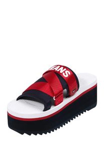 Tommy Jeans, Damen Sandalen 'COLETTE 3D', Dunkelblau / Rot / Weiß