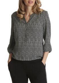 BETTY & CO Betty & Co, Damen Bluse, Grau / Schwarz / Weiß