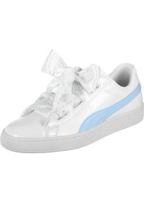 Puma, M&auml;dchen Sneaker 'Basket Heart Stars JR', Himmelblau / Wei&szlig;