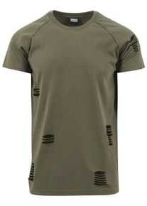 Urban Classics, Herren Ripped Raglan Tee, Oliv