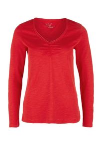 s.Oliver RED LABEL, Damen Shirt 'Slub Yarn', Hellrot