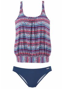 Lascana, Damen Tankini, Navy / Hellblau / Dunkelpink