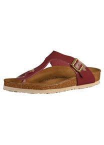Birkenstock, Damen Zehentrenner 'Gizeh', Bordeaux / Wei&szlig;