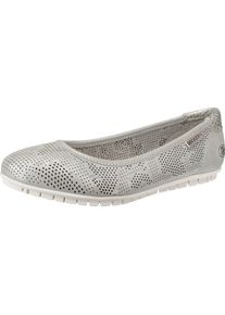 Dockers by Gerli, Damen Ballerinas, Silber / Wei&szlig;