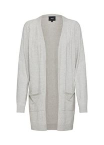 Object, Damen Strickjacken 'OBJTHESS L/S CARDIGAN NOOS', Hellgrau