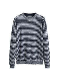 Mango Man, Herren Pullover 'Elia', Navy / Wei&szlig;