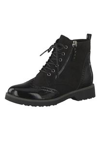 Marco Tozzi, Damen Schnürstiefelette, Schwarz