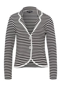 More & More MORE & MORE, Damen Strickjacke, Schwarz / Wei&szlig;