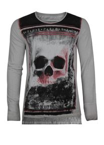 Trueprodigy, Herren Shirt 'Still Alive', Grau / Rot / Schwarz