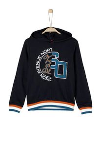 s.Oliver Junior, Hoodie, Himmelblau / Dunkelorange / Schwarz / Weiß