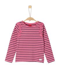 s.Oliver Junior, Mädchen Ringelshirt, Dunkelpink / Schwarz