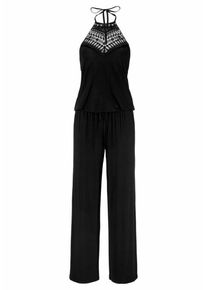 Lascana, Damen Neckholder-Overall, Schwarz