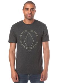 Volcom, Herren Pinline Stone Heather T-Shirt, Schwarz