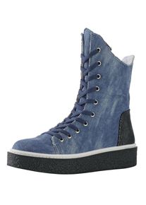 Andrea Conti, Damen Schn&uuml;rstiefelette, Blue Denim / Schwarz