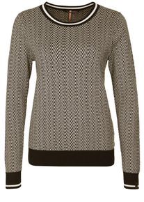 Scotch & Soda SCOTCH & SODA, Damen Strickpullover, Schwarz / Wei&szlig;