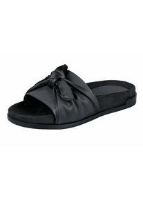 Heine, Damen Pantolette mit Schleifen-Optik, Schwarz