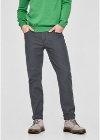 s.Oliver RED LABEL, Herren Tubc Tapered: Twill-Stretchhose, Dunkelgrau