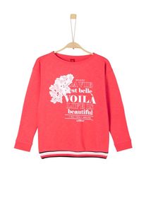 s.Oliver Junior, Mädchen Sweater, Hellrot / Schwarz / Weiß