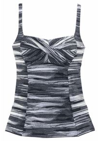 Sunseeker, Damen Tankini-Top 'Physical', Basaltgrau / Wei&szlig;