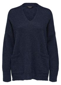 Selected Femme, Damen Strickpullover, Nachtblau