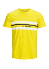 Jack & Jones JACK & JONES, Herren T-Shirt, Gelb / Schwarz / Wei&szlig;